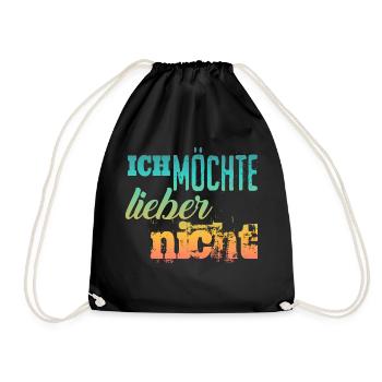Bartleby der Schreiber - Ich möchte lieber nicht - Turnbeutel - Schwarz - Vorne