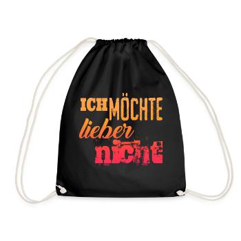 Bartleby der Schreiber - Ich möchte lieber nicht - Turnbeutel - Schwarz - Vorne