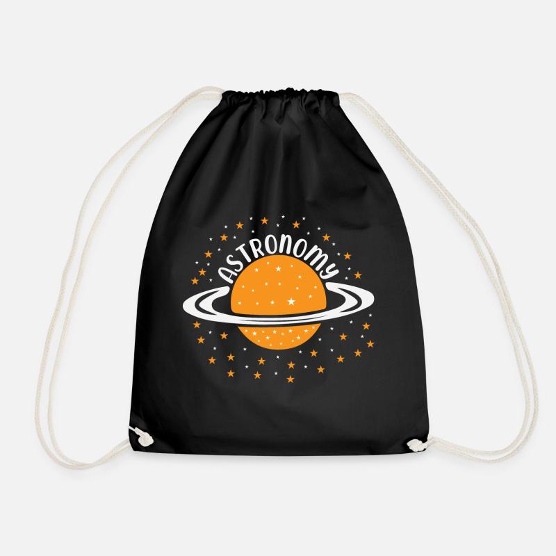 Astronomy - Drawstring Bag - black