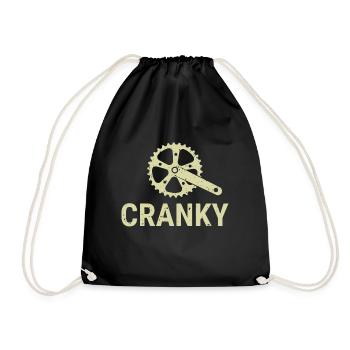 Grumpy cycling gift for cyclists - Drawstring Bag - black - Front