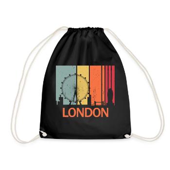 London - Drawstring Bag - black - Front