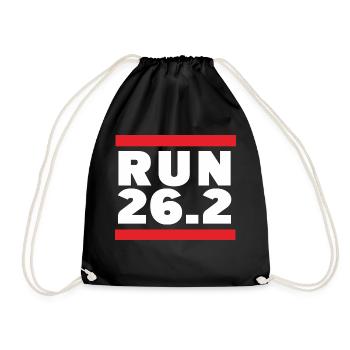 Run 26 2 - Drawstring Bag - black - Front