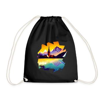 Germany is a country with lush nature - Drawstring Bag - black - Front