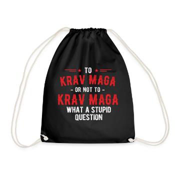 Israelischer Kampfsport Krav Maga - Turnbeutel - Schwarz - Vorne