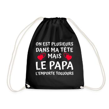 cadeau humour papa / meilleur papa - Sac de sport léger - noir - Devant