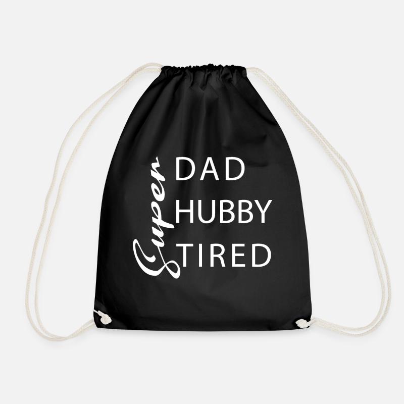 Super Papa Super Ehemann Super müde - Turnbeutel - Schwarz