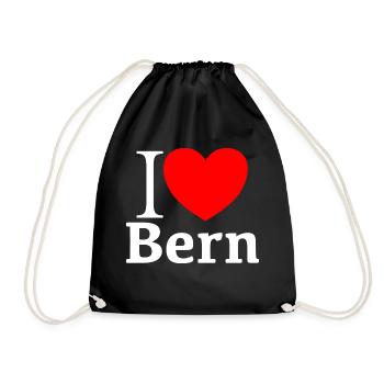 i love Bern - Drawstring Bag - black - Front