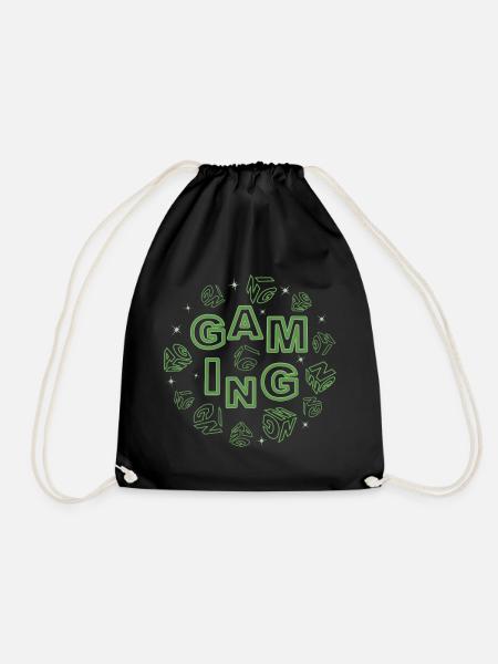 gaming-scene-green - Turnbeutel - Schwarz