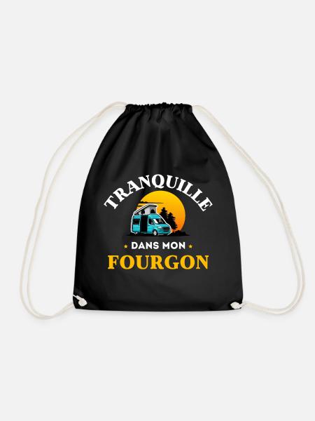 Tranquille dans mon Fourgon Humour Campeur - Sac de sport léger - noir