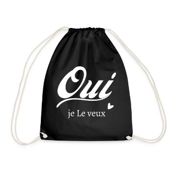 Oui je le veux - Sac de sport léger - noir - Devant