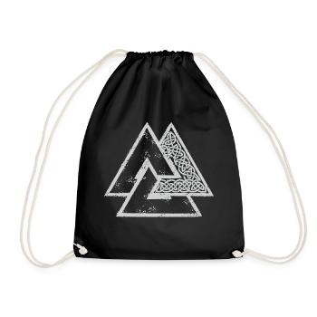Viking symbols - Drawstring Bag - black - Front