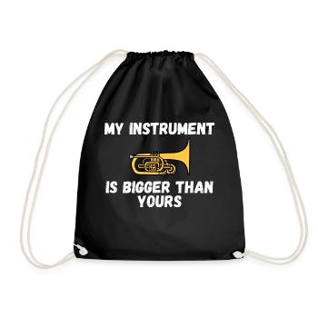 Marching Band Mellophone Musician - Drawstring Bag - black - Front