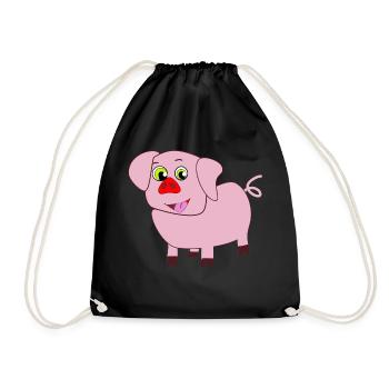 Png porc - Sac de sport léger - noir - Devant