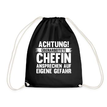 Arbeit Kollegen Büro Teamleiter Führungskraft Chef - Turnbeutel - Schwarz - Vorne