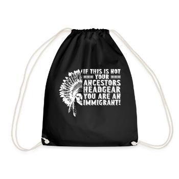 Proud Indigenous People Native American's Day - Turnbeutel - Schwarz - Vorne