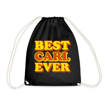 Carl Vorname Witziges Geschenk - Turnbeutel - Schwarz - Vorne