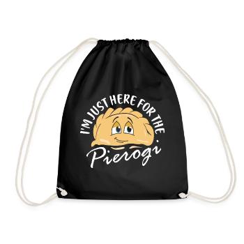 I'm Just Here For The Pierogi Polish Kitchen Polsk - Drawstring Bag - black - Front