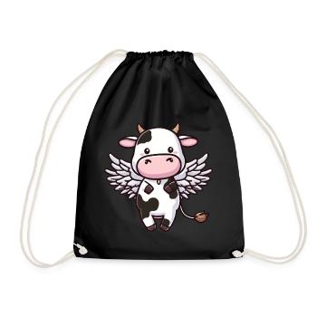 Ailes d’ange de vache - Sac de sport léger - noir - Devant