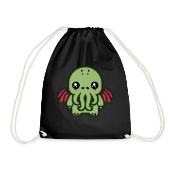 Cute Cthulhu - Drawstring Bag - black - Front