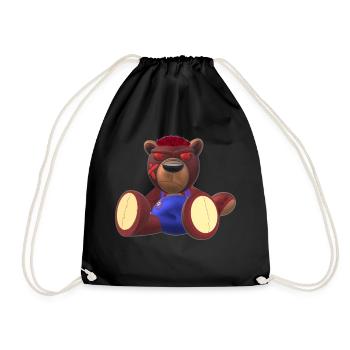 Creepy Teddy Natural - Turnbeutel - Schwarz - Vorne