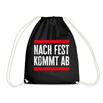 Nach Fest kommt ab! Lustiges Autoliebhaber Design - Turnbeutel - Schwarz - Vorne