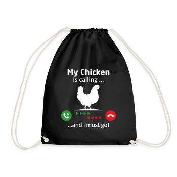 Mon poulet m’appelle et je dois y aller - Sac de sport léger - noir - Devant