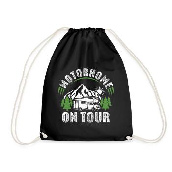 Wohnmobil auf Tour - Turnbeutel - Schwarz - Vorne