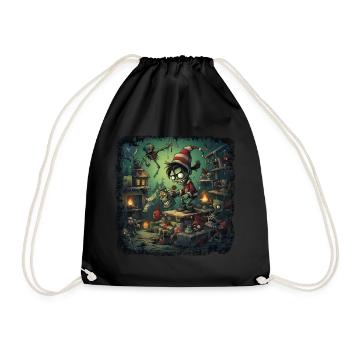 Zombie Imp Factory - Creepy - Drawstring Bag - black - Front