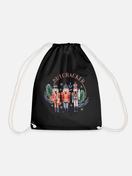 Nutcracker christmas - Drawstring Bag - black