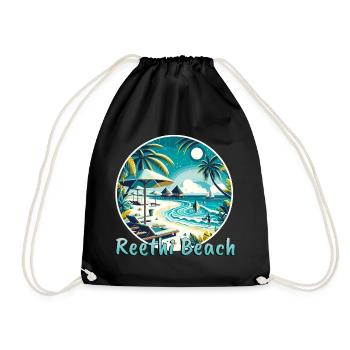 Reethi Beach Maldives Sunset - Drawstring Bag - black - Front