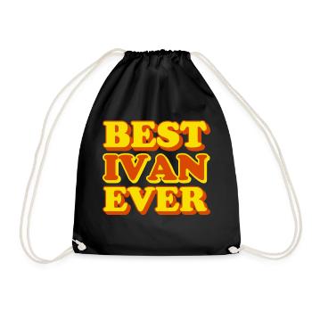 Ivan Vorname Lustiges Geschenk - Turnbeutel - Schwarz - Vorne