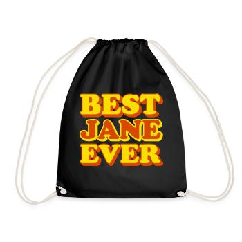 Drôle de cadeau avec prénom Jane - Sac de sport léger - noir - Devant