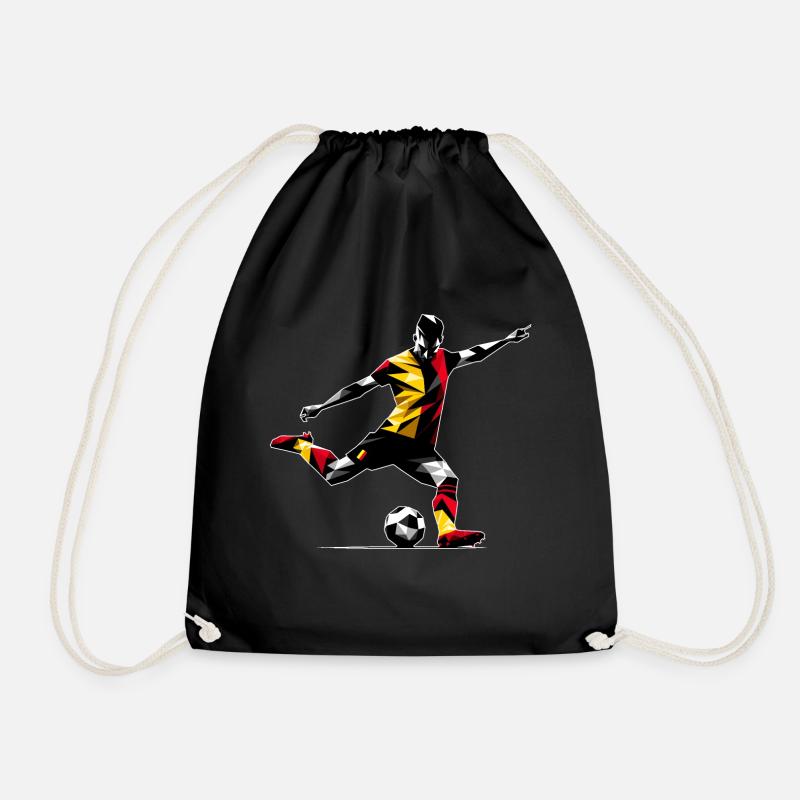 Soccer Belgium - Drawstring Bag - black