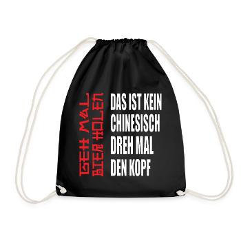 Biertrinker Geh mal Bier holen T-Shirt - Turnbeutel - Schwarz - Vorne