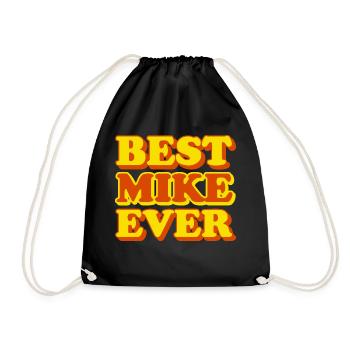 Drôle de cadeau avec prénom Mike - Sac de sport léger - noir - Devant