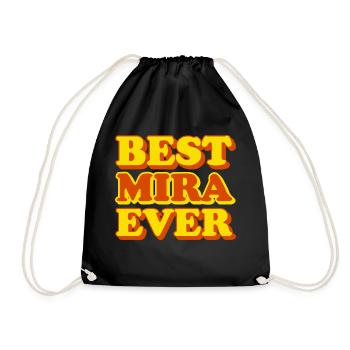 Cadeau amusant avec prénom Mira - Sac de sport léger - noir - Devant