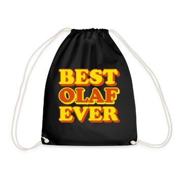 Lustiges Geschenk mit Vornamen Olaf - Turnbeutel - Schwarz - Vorne