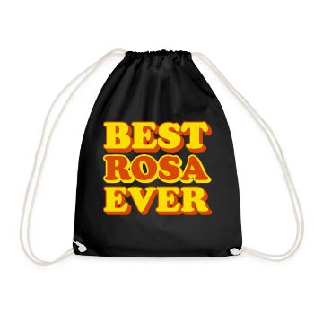 Pink first name, funny gift - Drawstring Bag - black - Front