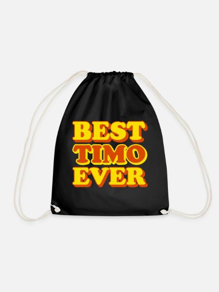 Timo Vorname Lustiges Geschenk - Turnbeutel - Schwarz