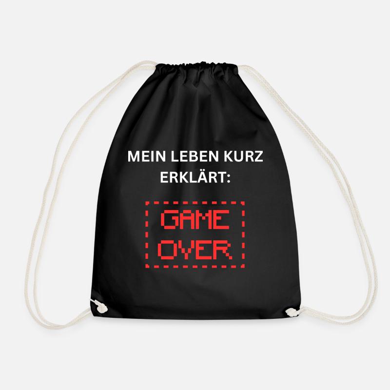 Game Over - Turnbeutel - Schwarz