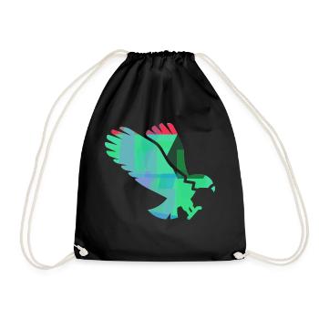 Adler - Turnbeutel - Schwarz - Vorne