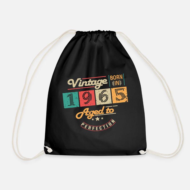 Original 1965 Jahrgang - 1965 Geburtstagsgeschenk - Turnbeutel - Schwarz