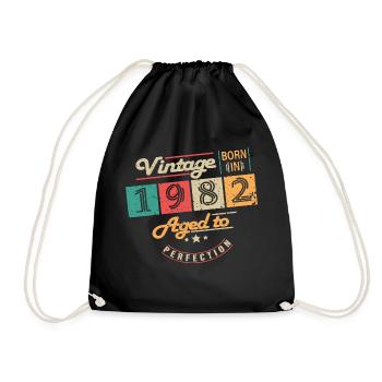 Original 1982 Vintage - Cadeau D’anniversaire 1982 - Sac de sport léger - noir - Devant