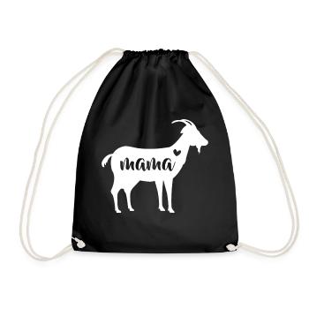 Goat Mothers Day Mama Farm Mom Lover Gift Women - Drawstring Bag - black - Front