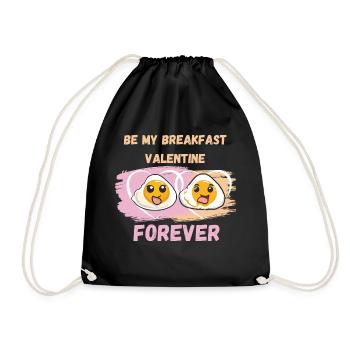 Breakfast Valentine - jolie tenue de la Saint-Valentin - Sac de sport léger - noir - Devant