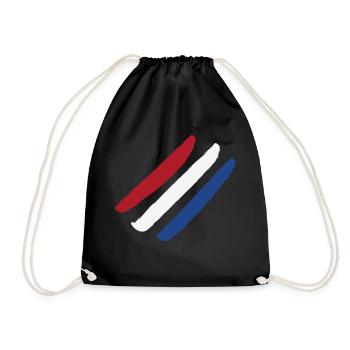Drapeau des Pays-Bas - Rayures de style - Sac de sport léger - noir - Devant