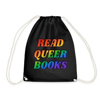Lire des livres queer - Sac de sport léger - noir - Devant