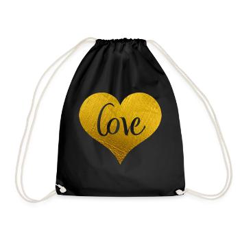 Love Wins - Turnbeutel - Schwarz - Vorne