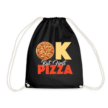 Ok But First Pizza - Food Lover - Sac de sport léger - noir - Devant