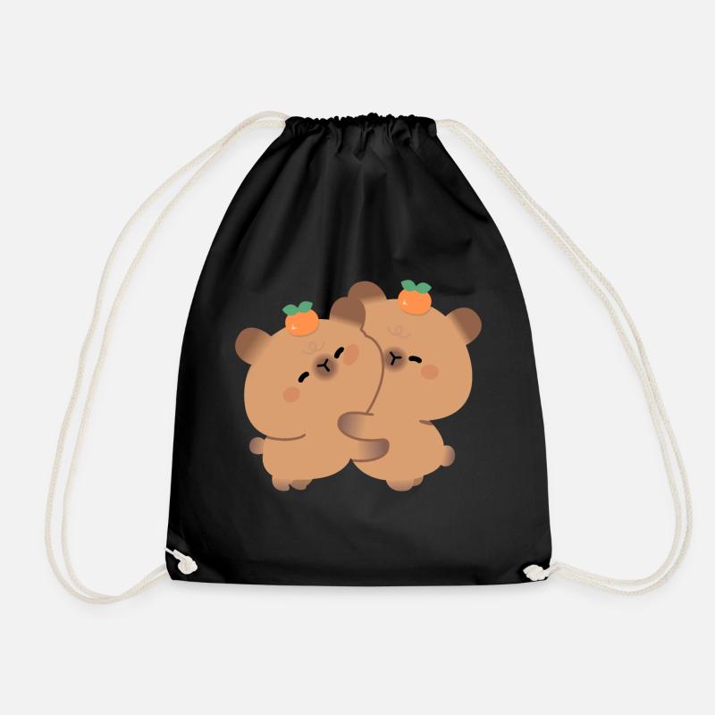 Capybara Liebe - Turnbeutel - Schwarz